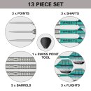 3er Set Steeldarts Target Hydro 01