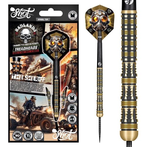 3er Set Steeldarts Shot Badlands The Sheriff