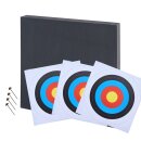 Zielscheibe 80x80x11cm Set mit 3 Auflagen und 4...