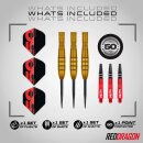 3er Set Steeldarts Red Dragon 50 Year Collection Golden...