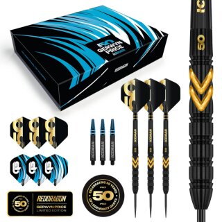 3er Set Steeldarts Red Dragon Gerwyn Price 50 years Edition