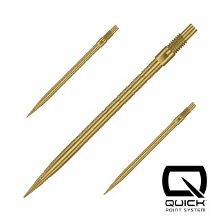 3x Harrows Quick Point Micro Ridge gold 40 mm