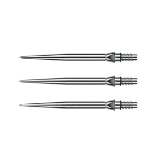 3x Winmau Switch Point Smooth Silver 30 mm