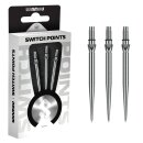 3x Winmau Switch Point Smooth Silver 30 mm