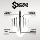 3x Winmau Switch Point Smooth Silver 26 mm