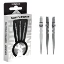 3x Winmau Switch Point Grooved Silver 26 mm