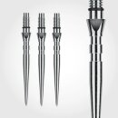 3x Winmau Switch Point Grooved Silver 26 mm
