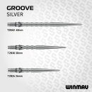 3x Winmau Switch Point Grooved Silver 26 mm