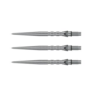 3x Winmau Switch Point Grooved Silver 40 mm