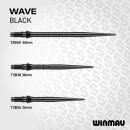 3x Winmau Switch Point Wave Black 30 mm