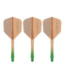 Caliburn SUP Moulded Shaft and Flight No.6 Logo Green-Orange T - 28 mm