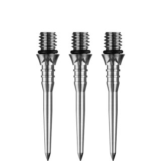 3x Mission Titan Pro Dart Conversion Points Grooved Silver 26 mm