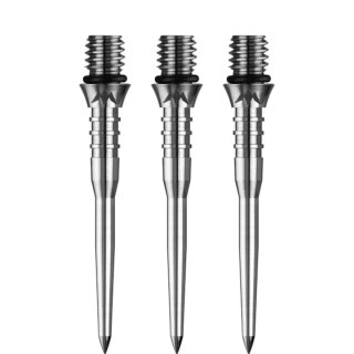 3x Mission Titan Pro Dart Conversion Points Grooved Silver 30 mm