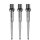 3x Mission Titan Pro Dart Conversion Points Grooved Silver 30 mm