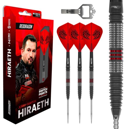 3er Set Steeldarts Red Dragon Jonny Clayton Hiraeth Switch Point