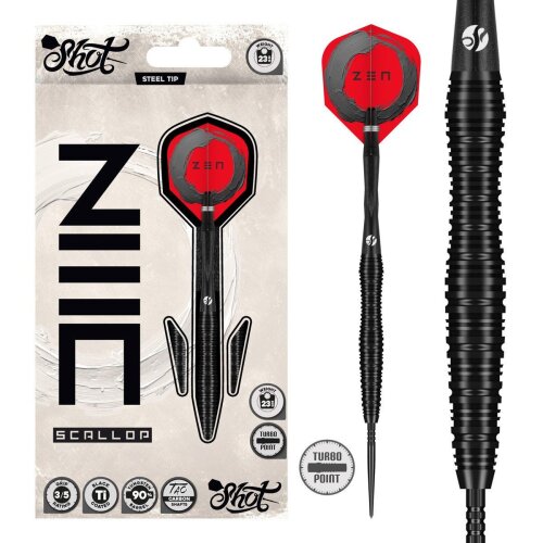3er Set Steeldarts Shot ZEN Scallop TP