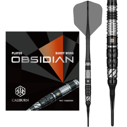 3er Set Softdarts Caliburn Players Obsidian Barry Wong 90% 21g
