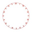 Precise180 Zahlenring Onepiece Inferno Red