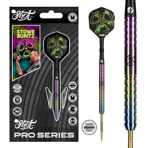 Shot Pro Series Stowe Buntz 3.0 TP Steeldarts 3er Set