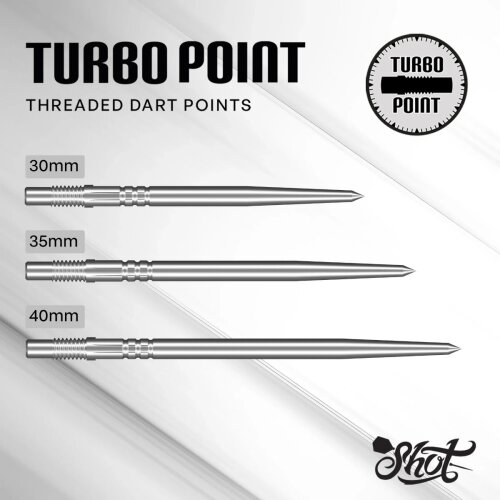 3x Shot Turbo Points Silver 40mm
