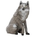 3D Tier Franzbogen Sitzender Wolf