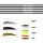 12er Pfeilbauset Carbonpfeile Gold Tip Warrior mit 3" Naturfedern