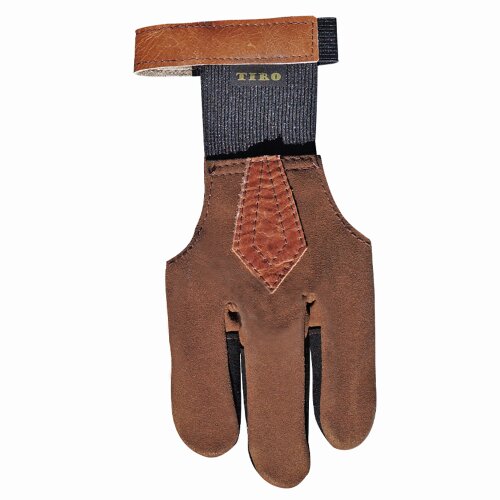 Schießhandschuh Tiro Premium Deluxe mit Lederapplikation braun XL