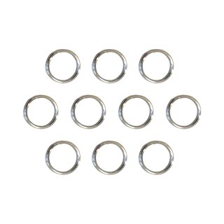 10x Slot Lock Ringe silber