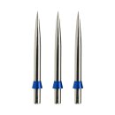 3x Red Dragon Dart Points Trident Silver/Blue 32mm X0363