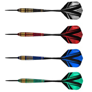 3er Set Steeldarts Harrows VIVID Brass