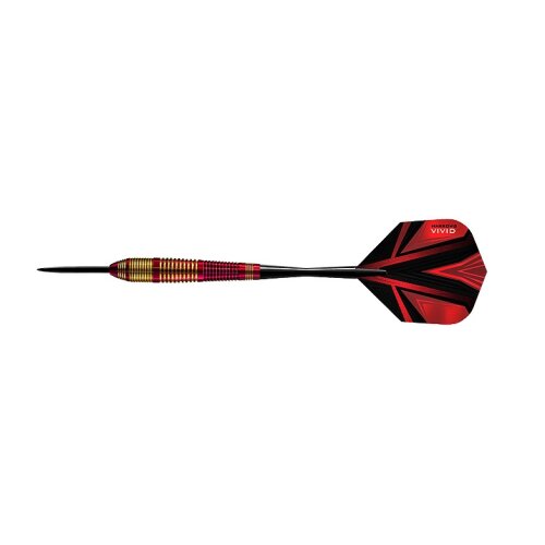 3er Set Steeldarts Harrows VIVID Brass 22 g rot