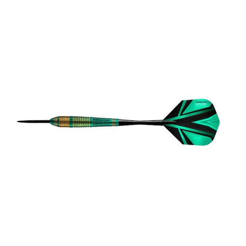 3er Set Steeldarts Harrows VIVID Brass 22 g grün