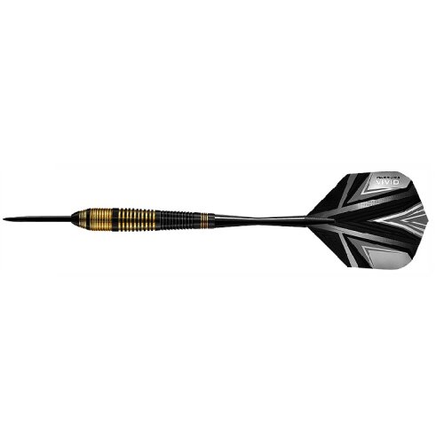 3er Set Steeldarts Harrows VIVID Brass 25 g schwarz