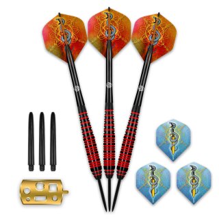 3er Set Steeldarts Shot Mystic Set mit Zubehör