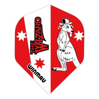 Dart Flights Winmau Rhino Player Red & White Wizard 6905.140