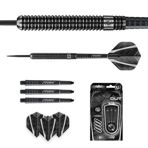 3er Set Steeldarts Winmau Blackout 1 26 g