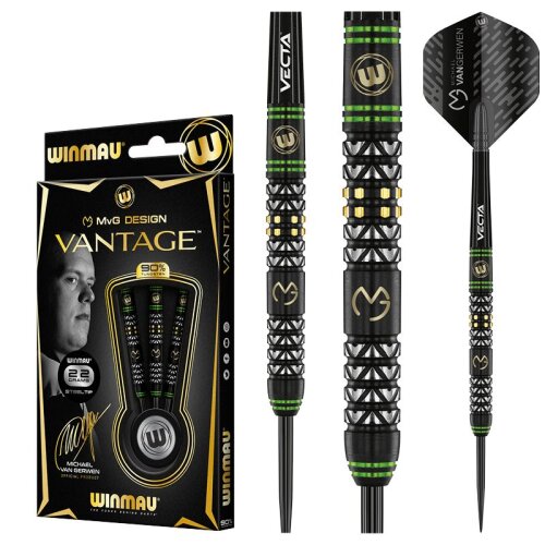 3er Set Steeldarts Winmau MvG Vantage 24 g