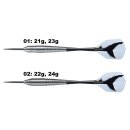 3er Set Steeldarts Harrows Silver Shark 22 g