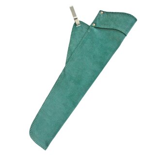 Seitenköcher aus grünem Wildleder