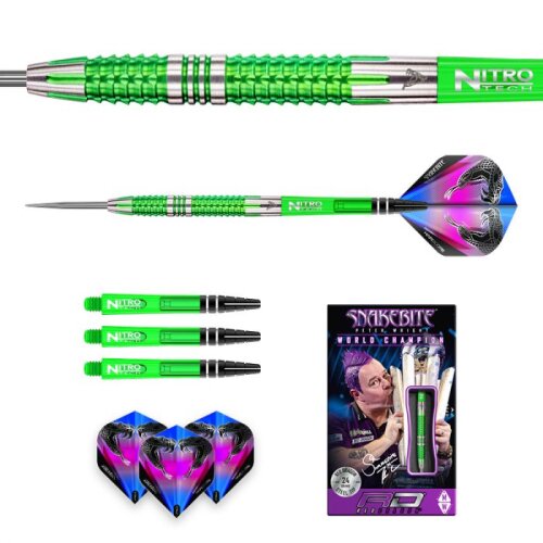 3er Set Steeldarts Red Dragon Snakebite Mamba 2 22 g