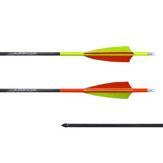 Gold Tip Warrior Carbonpfeil Traditional mit Cresting fluoreszierend 700 28,0 Zoll fluoreszierendes gelbes Cresting