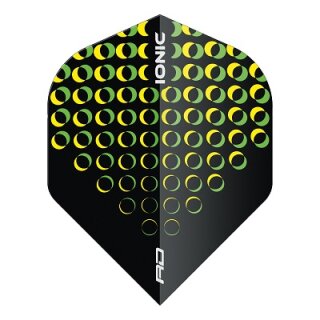 Dart Flights Red Dragon Hardcore yellow circle 6676