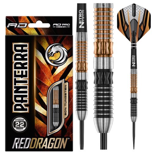 3er Set Steeldarts Red Dragon Panterra