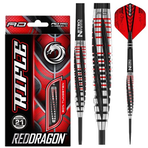 3er Set Steeldarts Red Dragon Rifle