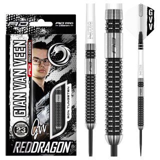 3er Set Steeldarts Red Dragon Gian van Veen Axis SE
