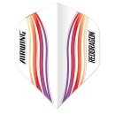 Dart Flights Red Dragon Airwing Moulded White Red Wave...