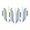 Dart Flights Red Dragon Airwing Moulded White Blue Wave...
