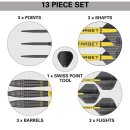 3er Set Steeldarts Target Scott Williams Shaggy Black SP