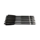 Steambow schwere Carbon Bodkinbolzen AR Serie 6er Pack