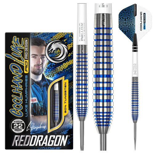 3er Set Steeldarts Red Dragon Luke Humphries TX3 Cool Blue